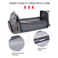 Load image into Gallery viewer, 3-in-1 Diaper Bag with Bed & Bottle Storage