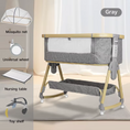Load image into Gallery viewer, 3-in-1 Convertible Baby Bassinet with Wheels – Gray