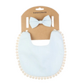 Load image into Gallery viewer, Cotton Baby Bib & Bow Set