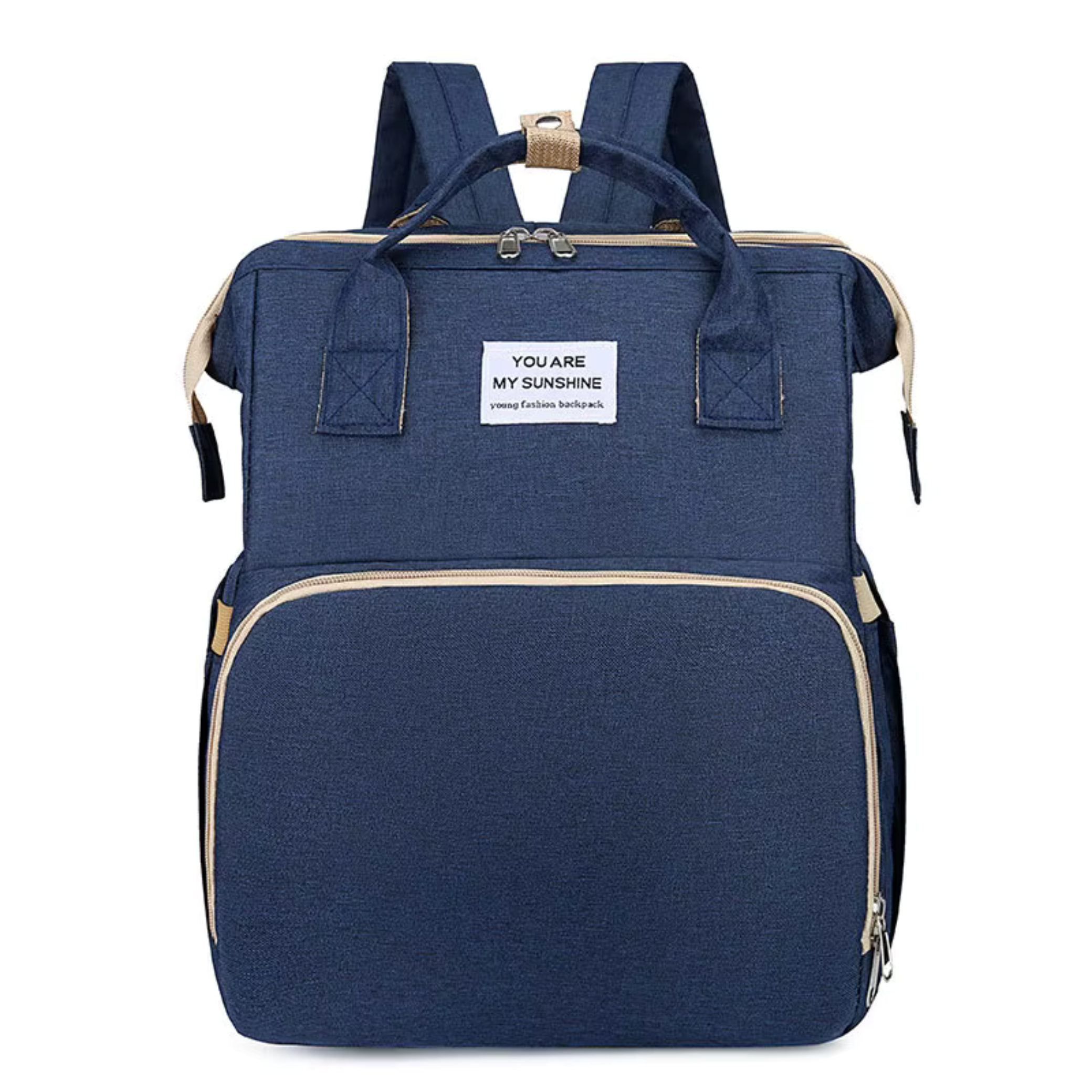 3-in-1 Diaper Bag with Bed & Bottle Storage