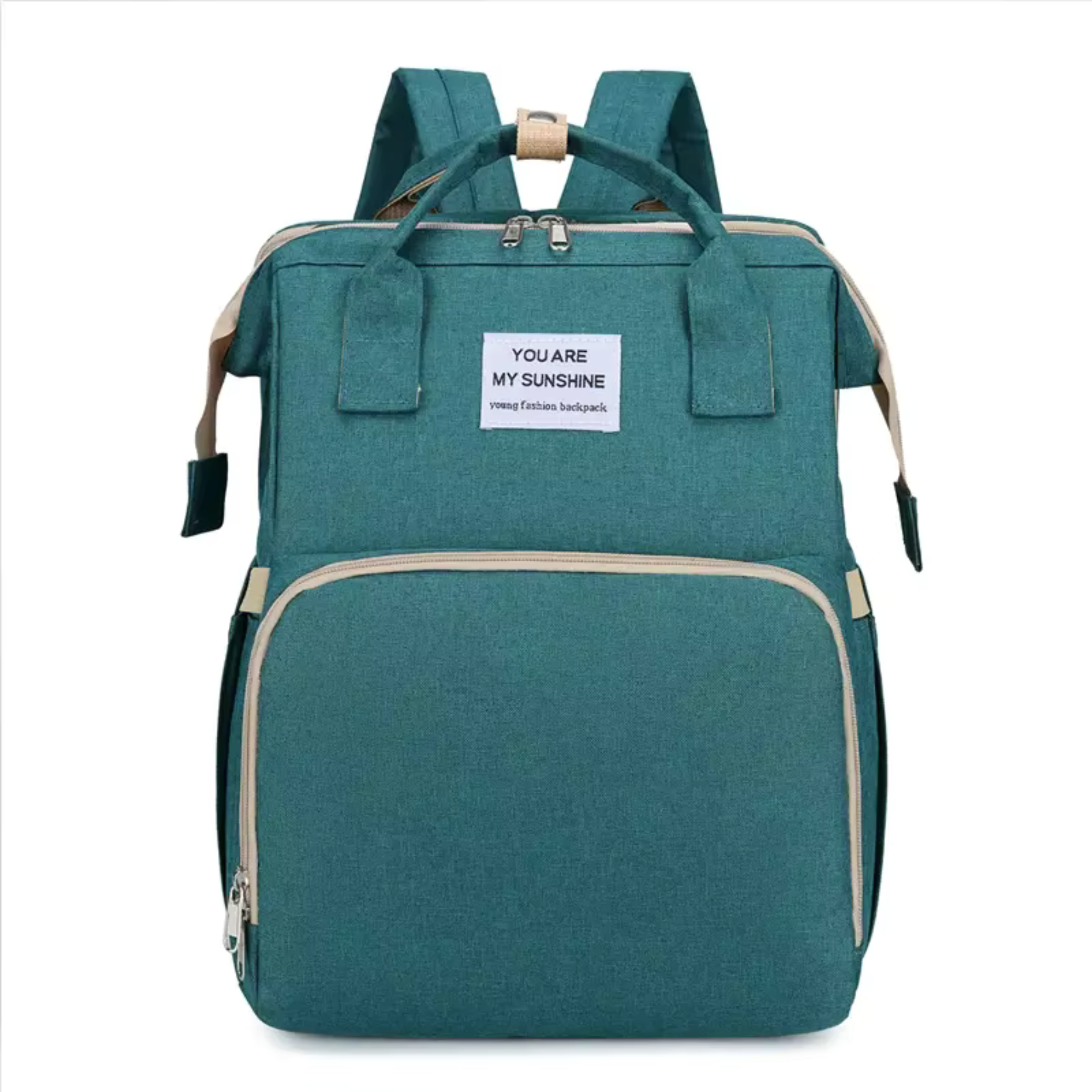 3-in-1 Diaper Bag with Bed & Bottle Storage