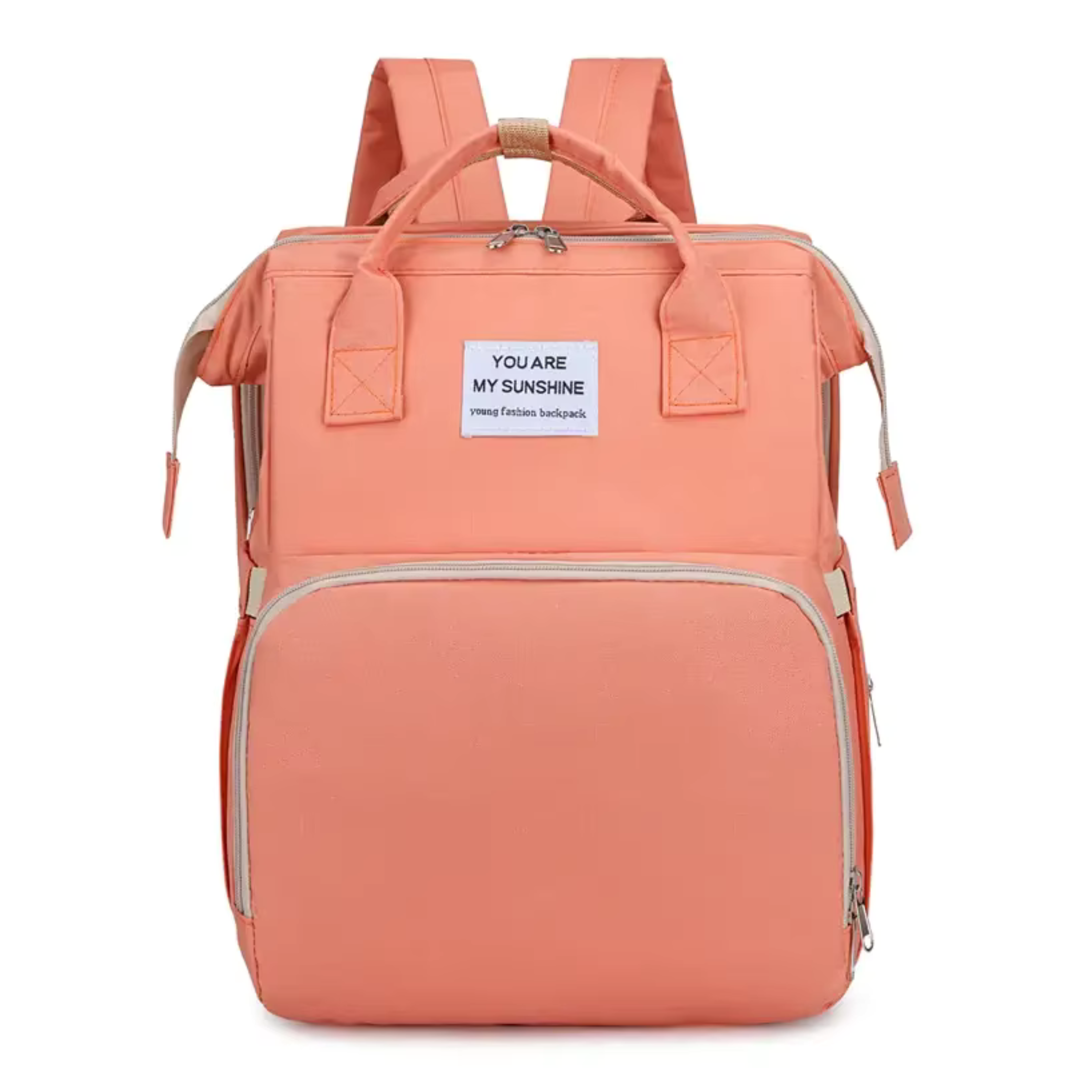 3-in-1 Diaper Bag with Bed & Bottle Storage