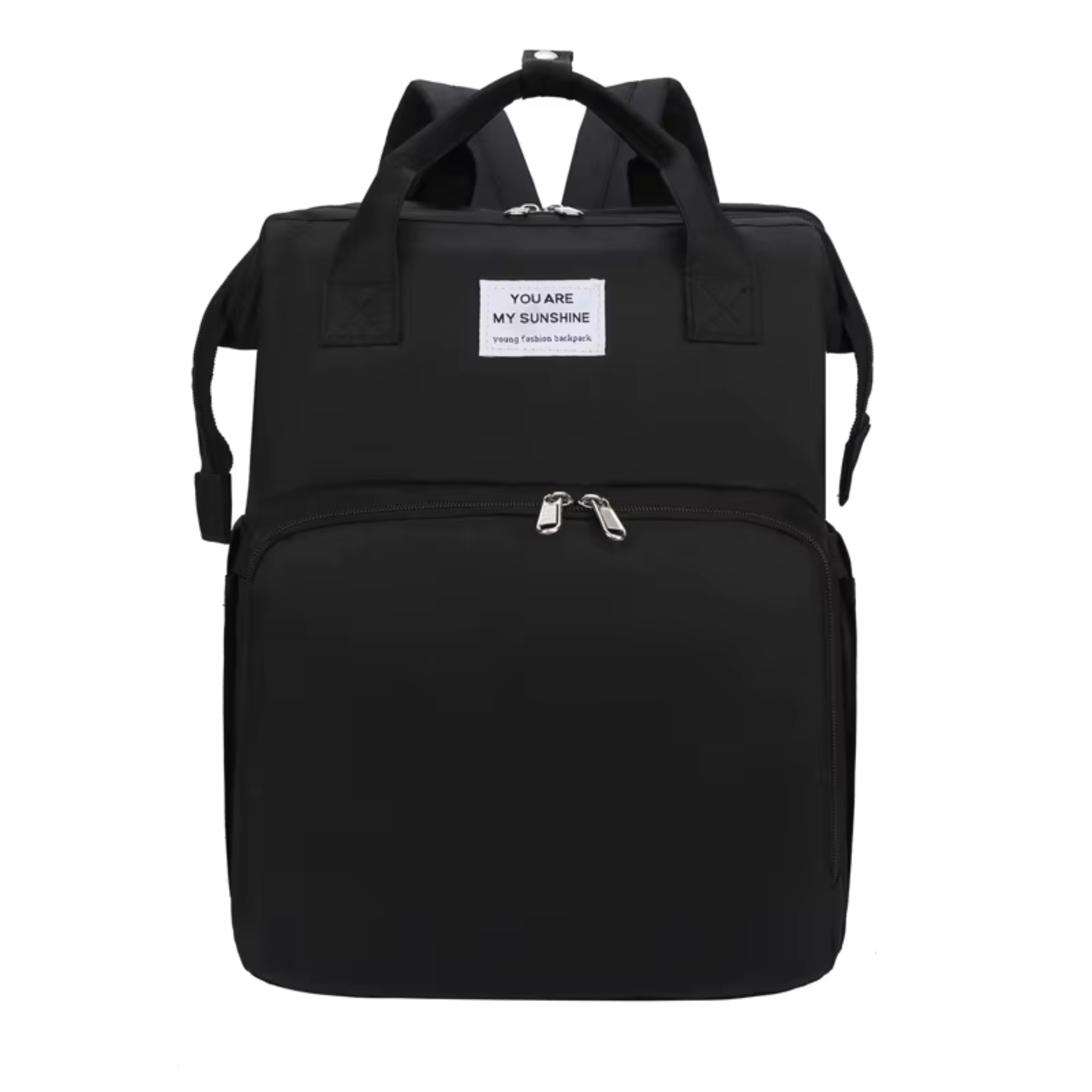 3-in-1 Diaper Bag with Bed & Bottle Storage
