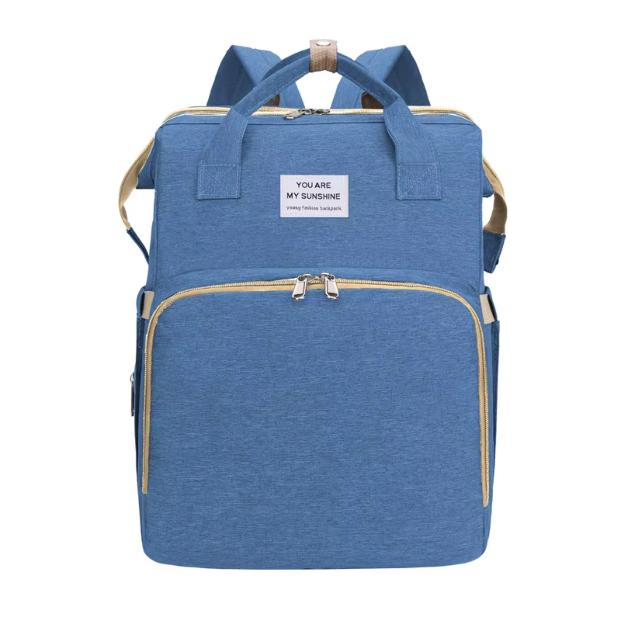 3-in-1 Diaper Bag with Bed & Bottle Storage
