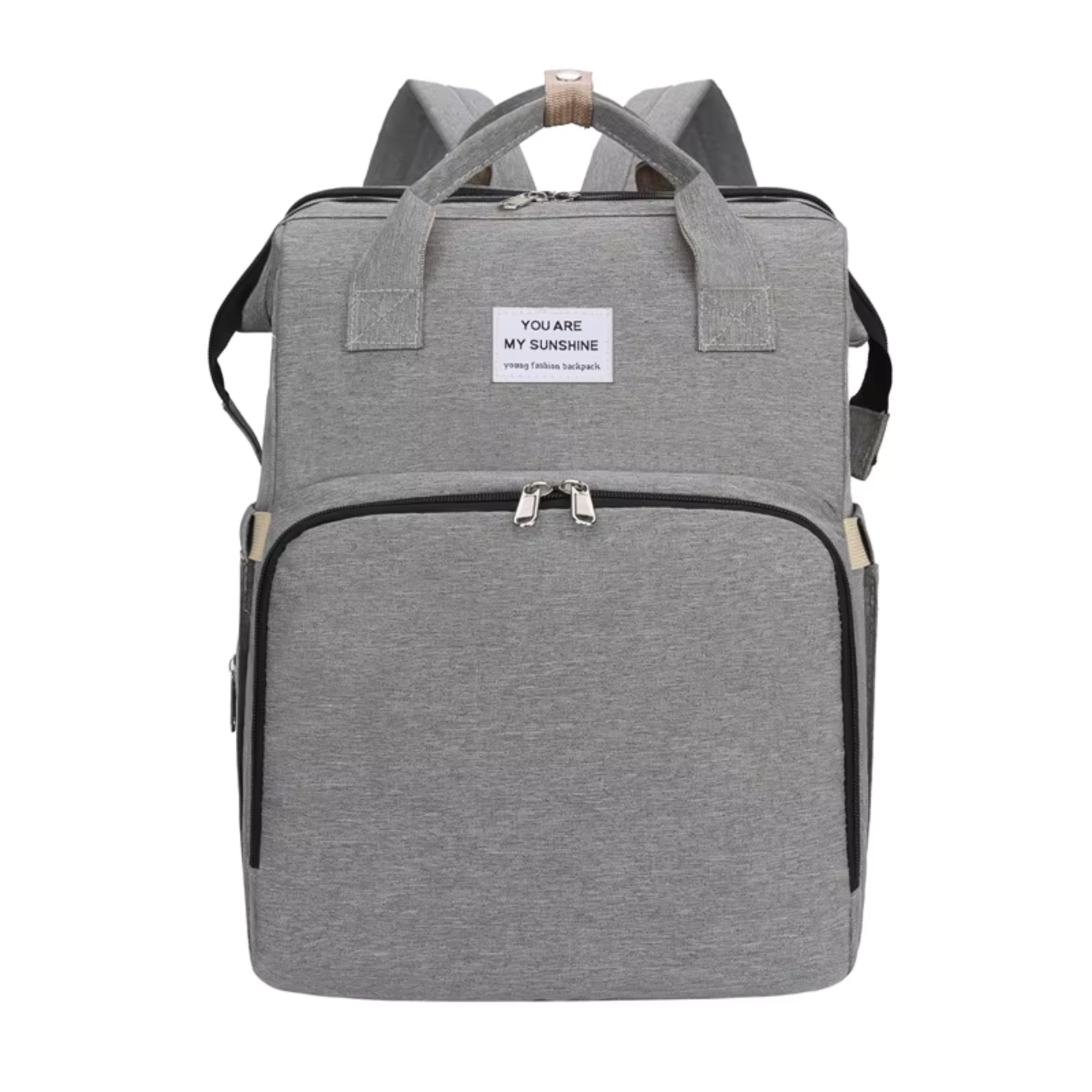 3-in-1 Diaper Bag with Bed & Bottle Storage