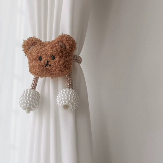 Bear & Daisy Curtain Tiebacks – Soft & Functional