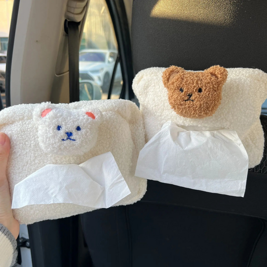 Plush Bear Tissue Holder – On-the-Go Cute Convenience