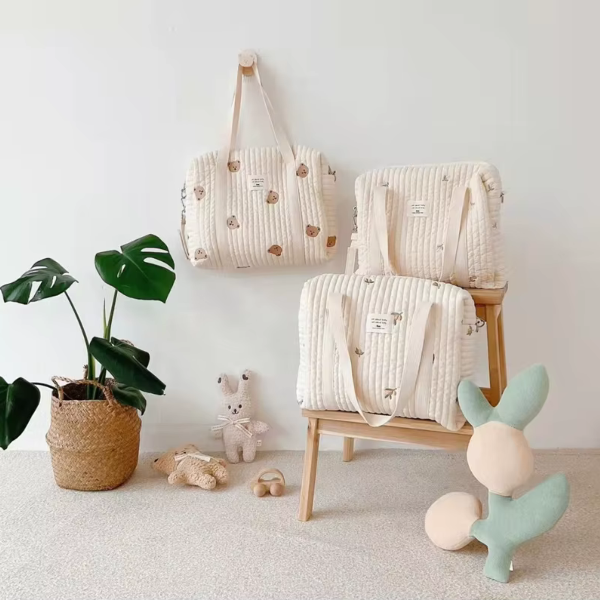 Quilted Animal Baby Travel Bag