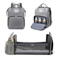 Load image into Gallery viewer, 3-in-1 Diaper Bag with Bed & Bottle Storage
