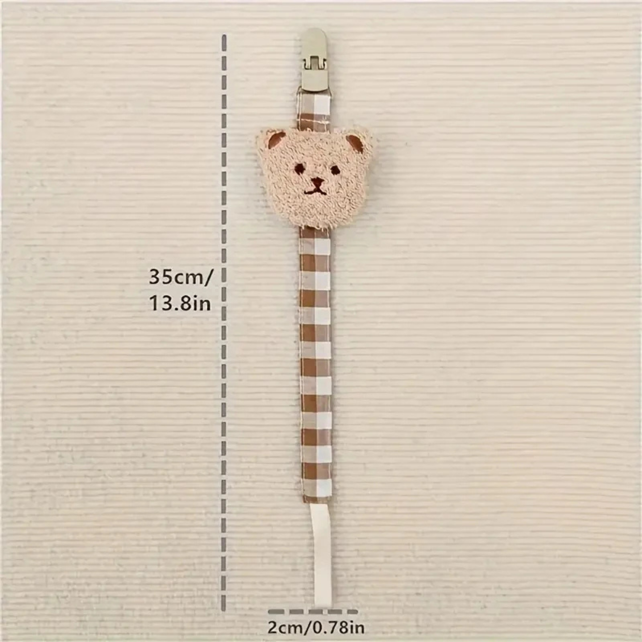 Teddy Pacifier Clip – Soft & Secure