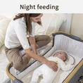 Load image into Gallery viewer, 3-in-1 Convertible Baby Bassinet with Wheels – Gray
