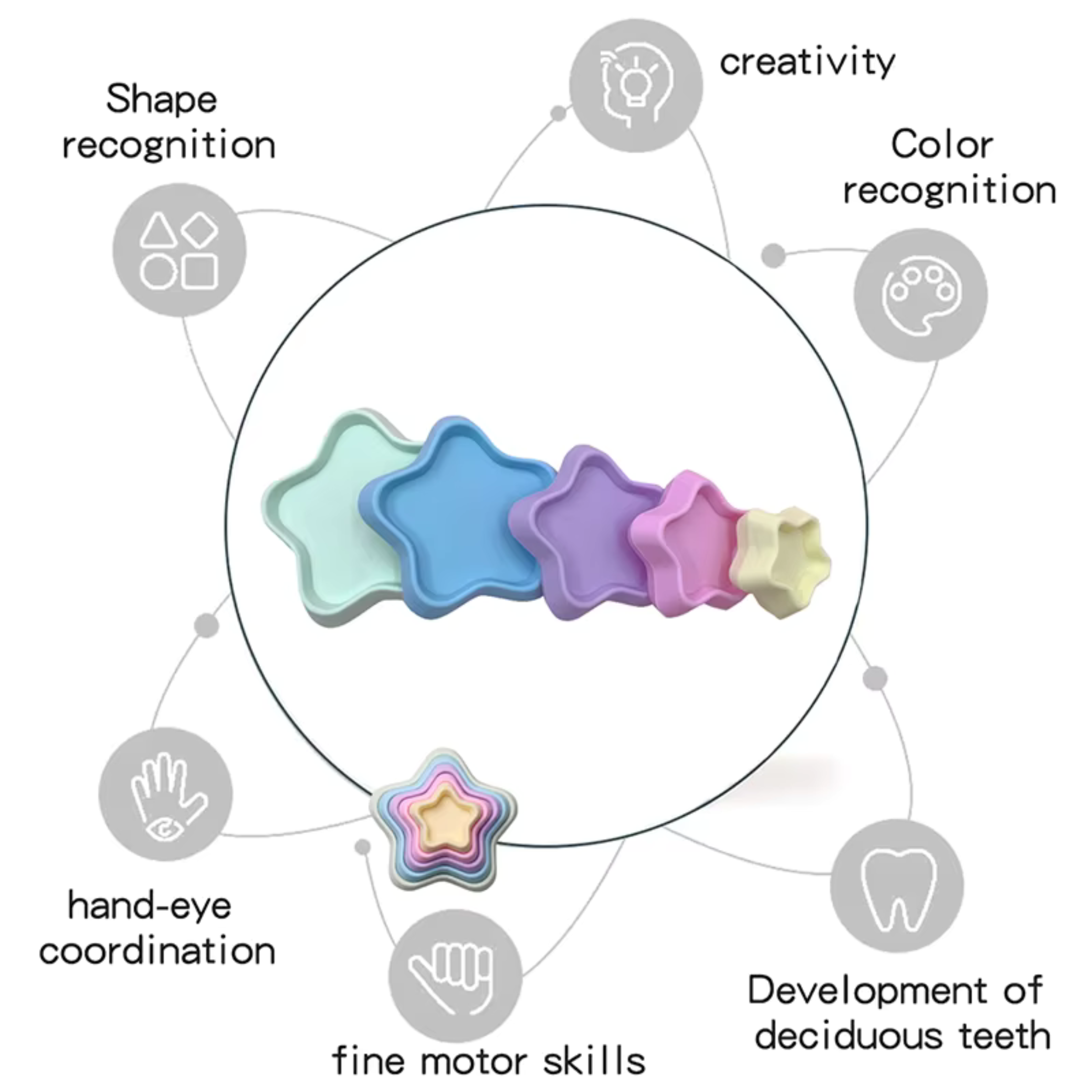 Star Stacking Toy – Soft & Educational