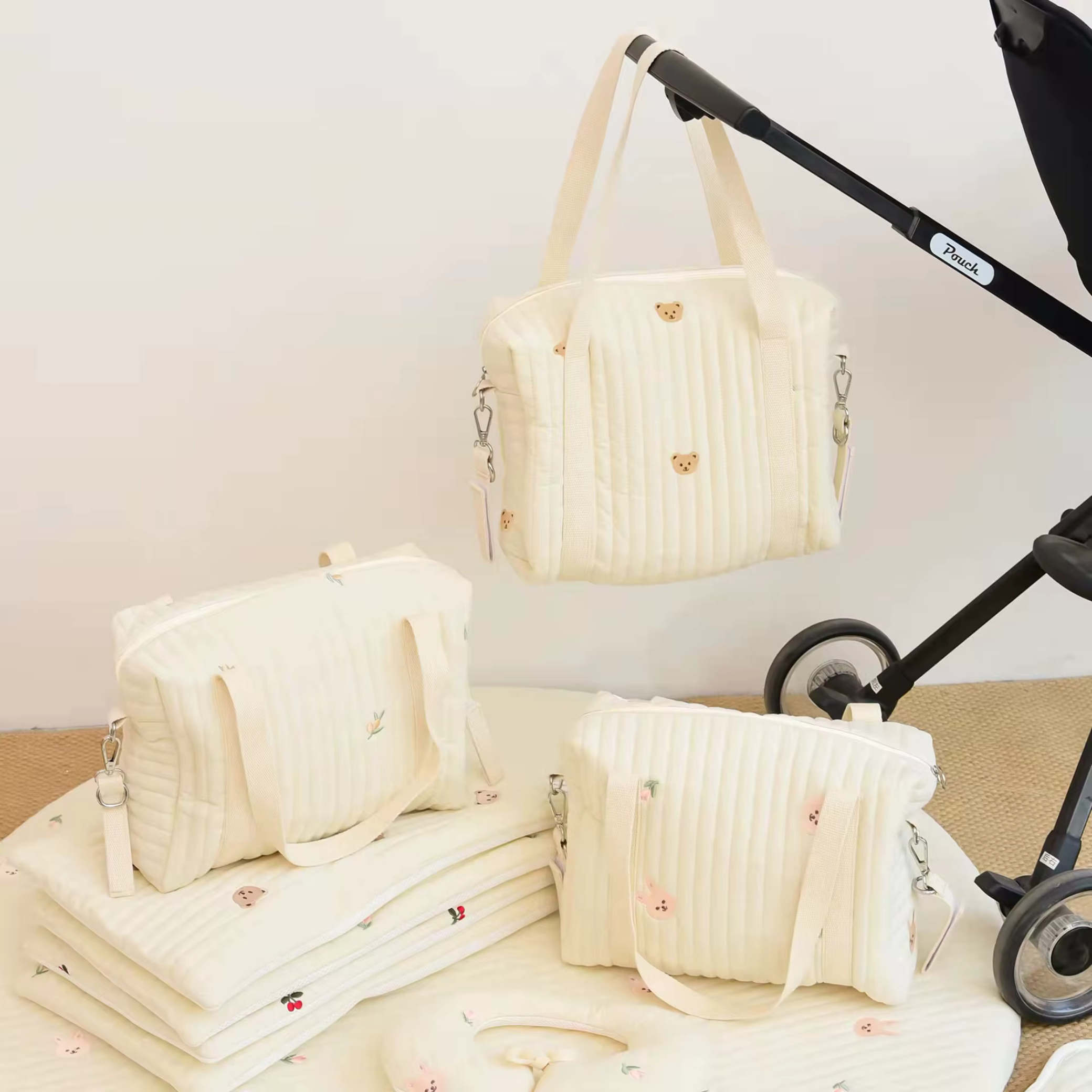 Quilted Animal Baby Travel Bag