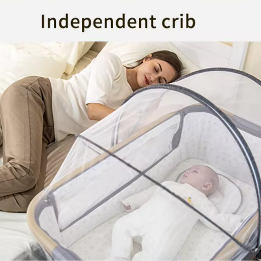 3-in-1 Convertible Baby Bassinet with Wheels – Gray