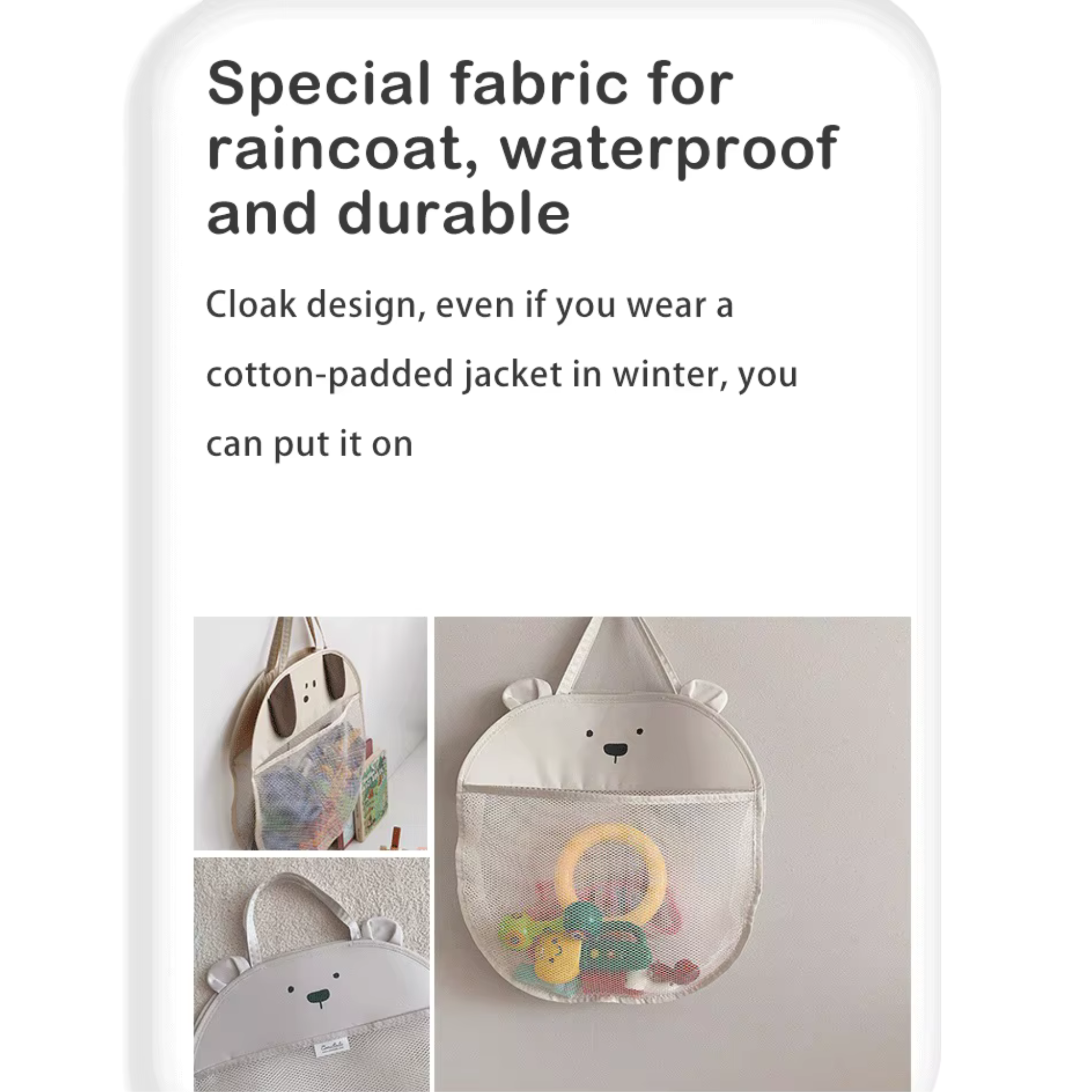 Bear Mesh Bathroom Organizer