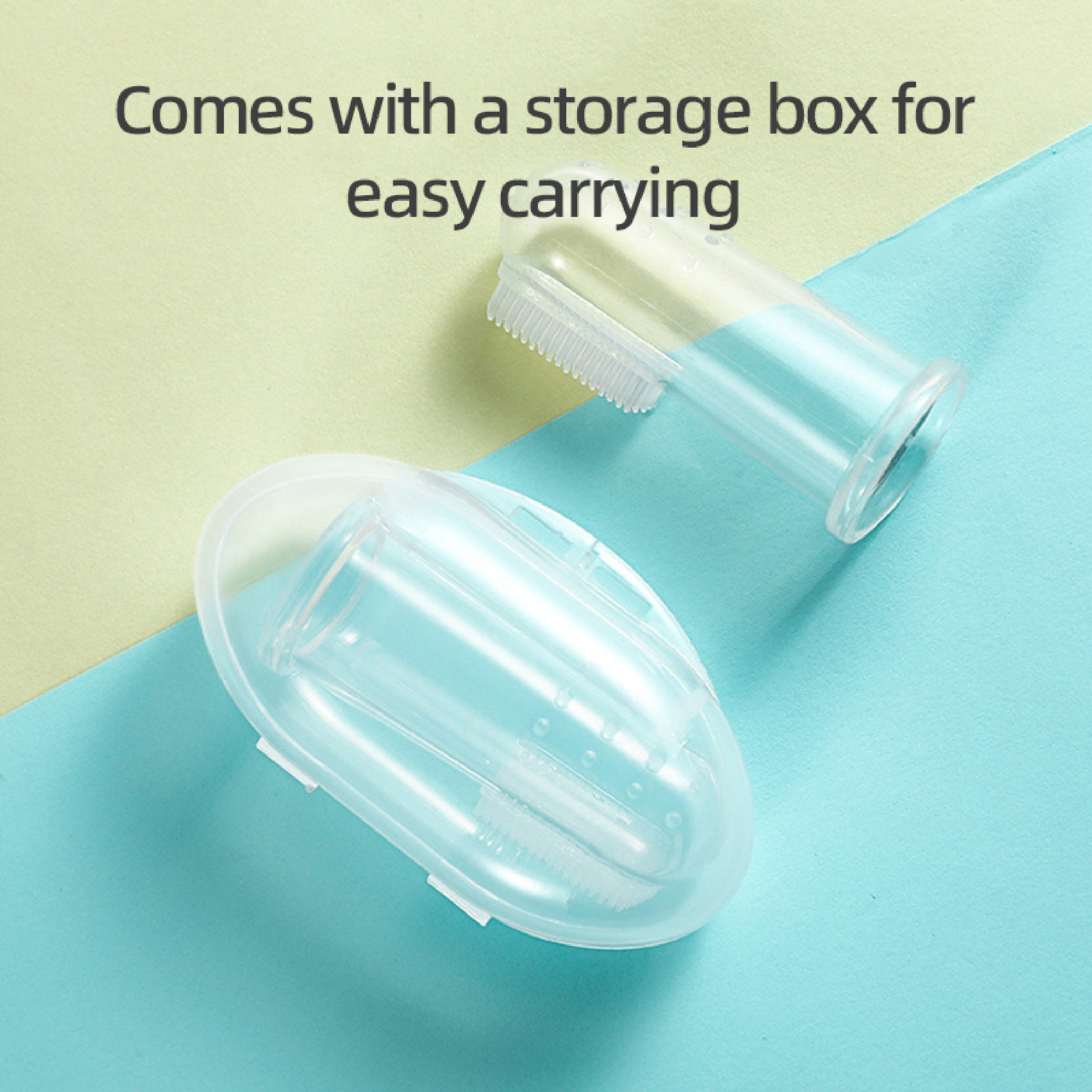 Baby Finger Toothbrush Set with A Travel Case