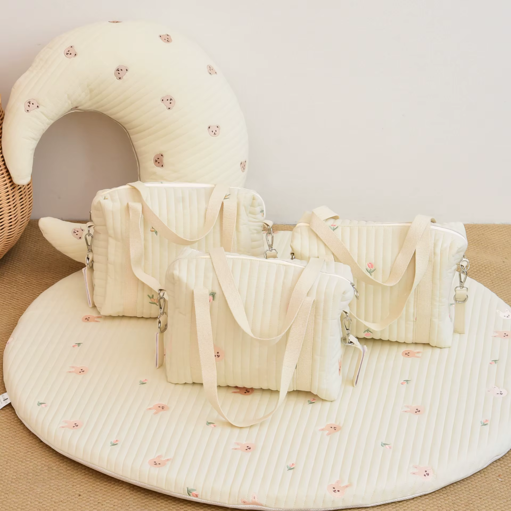 Quilted Animal Baby Travel Bag