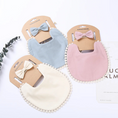 Load image into Gallery viewer, Cotton Baby Bib & Bow Set
