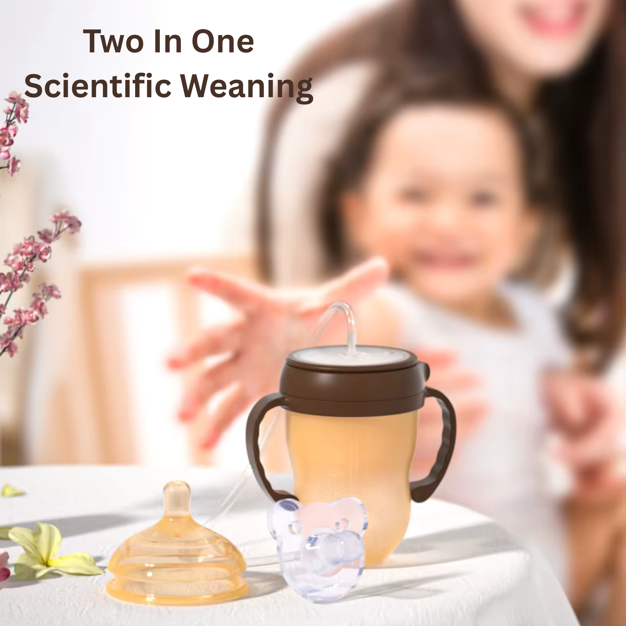 2-in-1 Weaning Cup with Straw & Pacifier