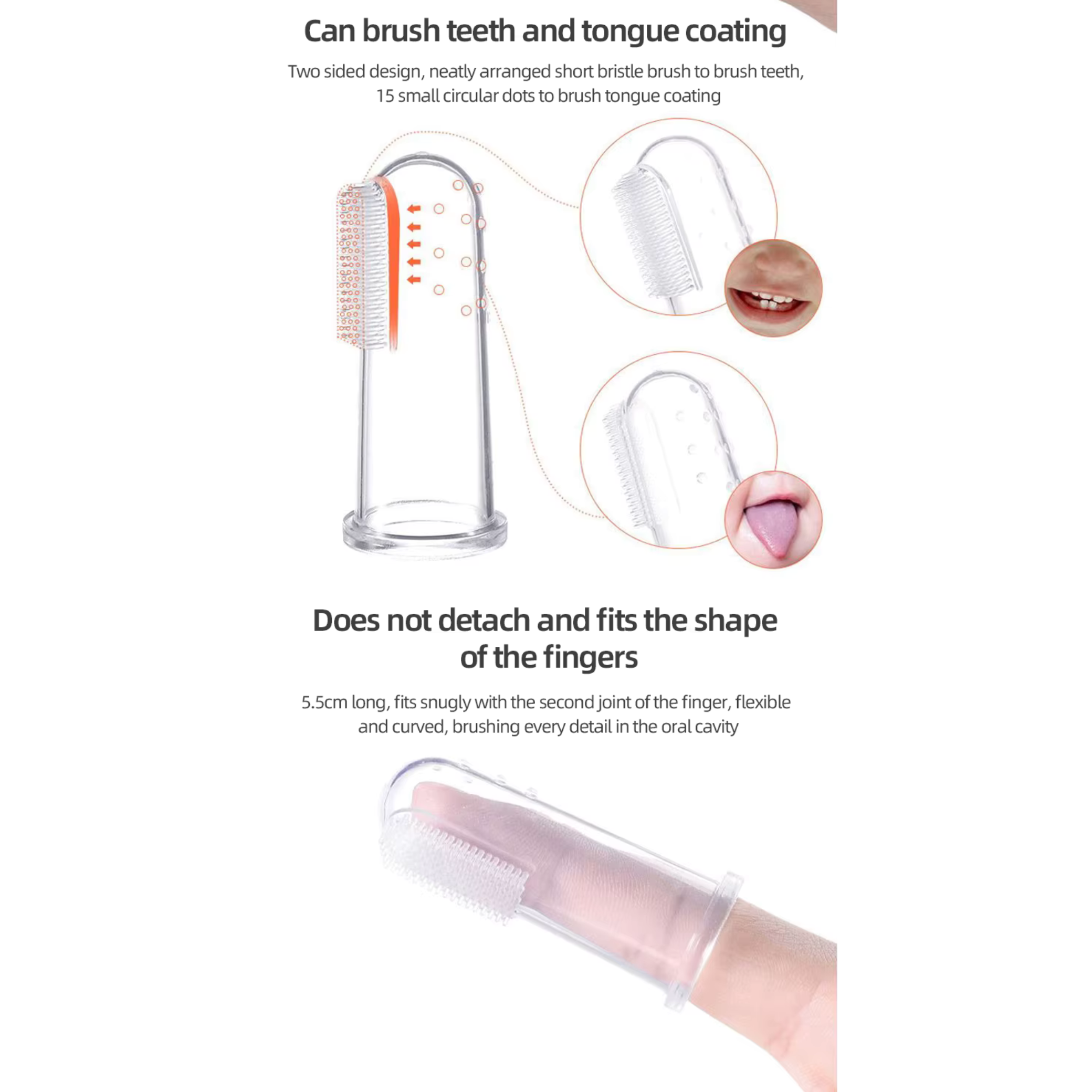 Baby Finger Toothbrush Set with A Travel Case
