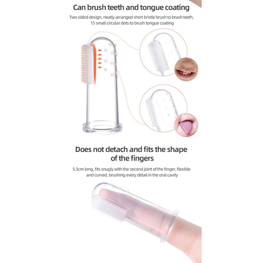 Baby Finger Toothbrush Set with A Travel Case