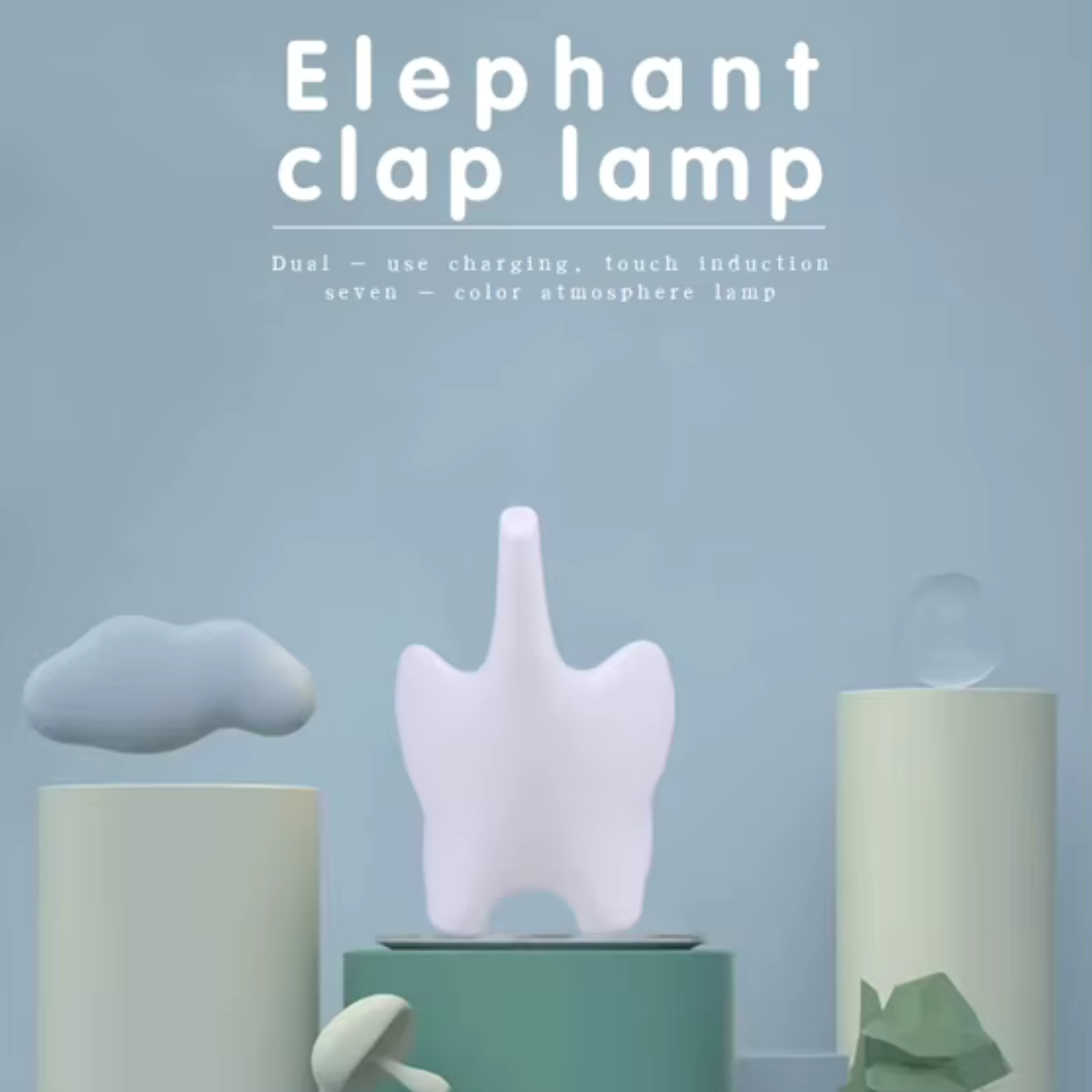 Elephant Clap Lamp – Magical Glow with a Touch