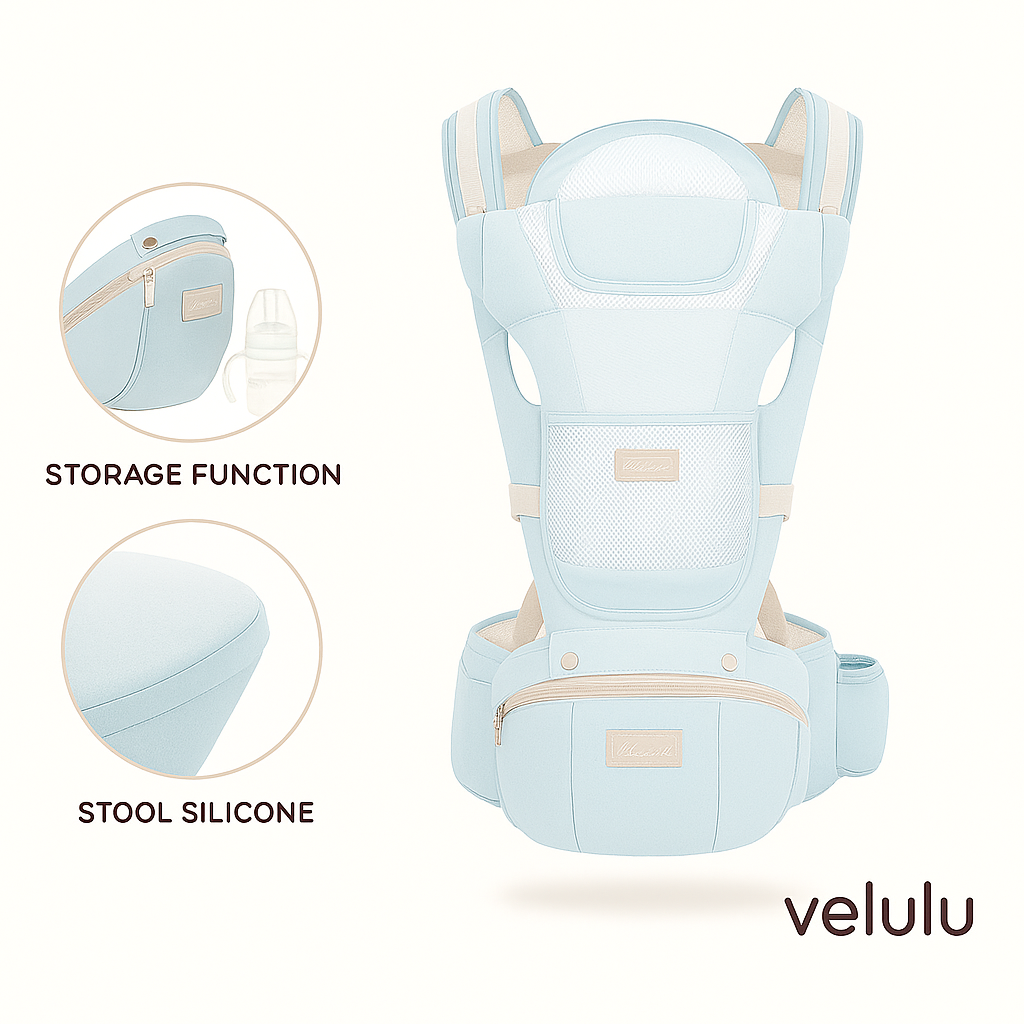 Breathable Cotton Storage Ergonomic 6-in-1 Baby Carrier