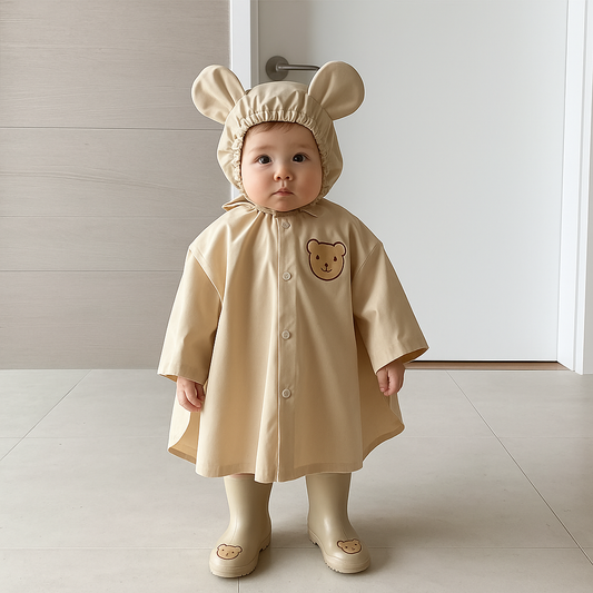 Bear Ear Baby Rain Cape