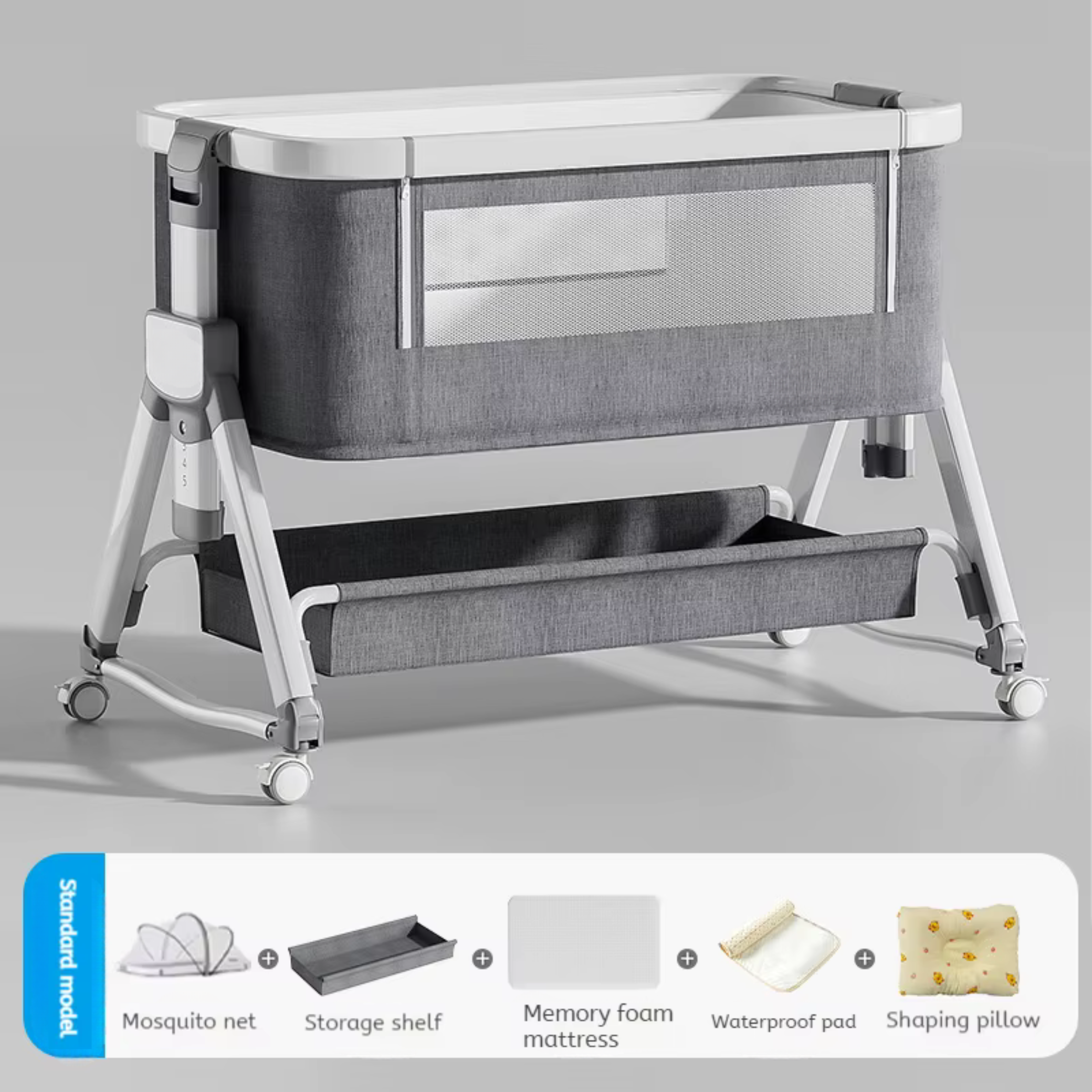 Adjustable Bedside Baby Crib