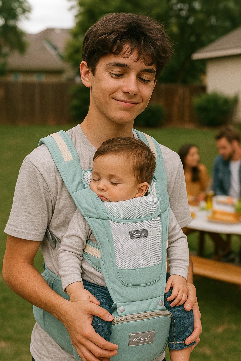 Breathable Cotton Storage Ergonomic 6-in-1 Baby Carrier